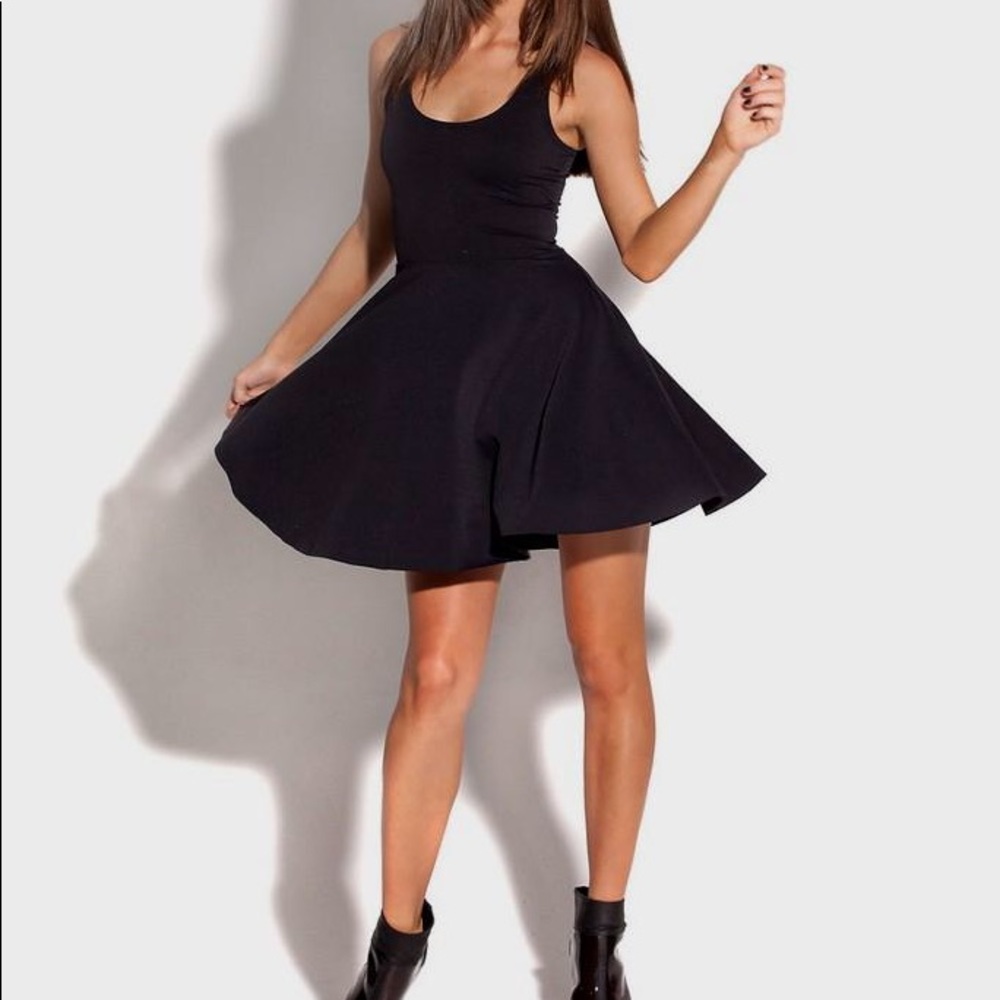 Black skater dress